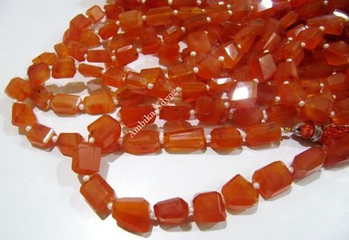 Carnelian Laser Cut Nugget Beads