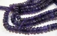 African Amethyst Roundel faceted Beads