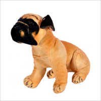 Brown Pug Dog Plush Toy
