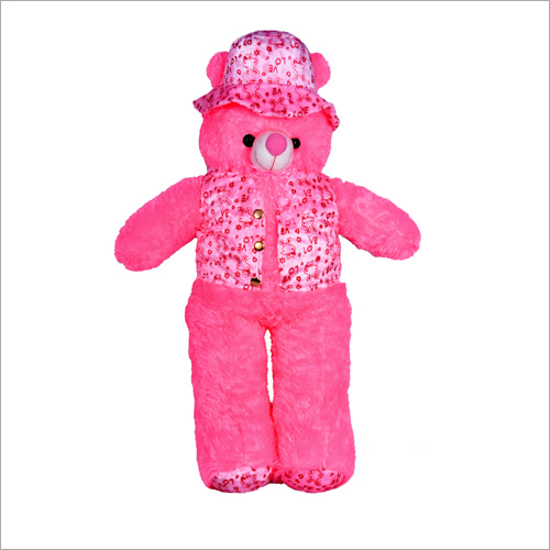 D Cap Long Pink Teddy Bear