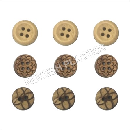 Brown Wooden Buttons
