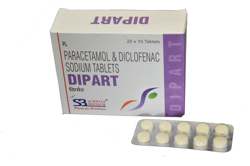 Paracetamol 500 mg + Diclofenac Sodium 50 mg Tablets