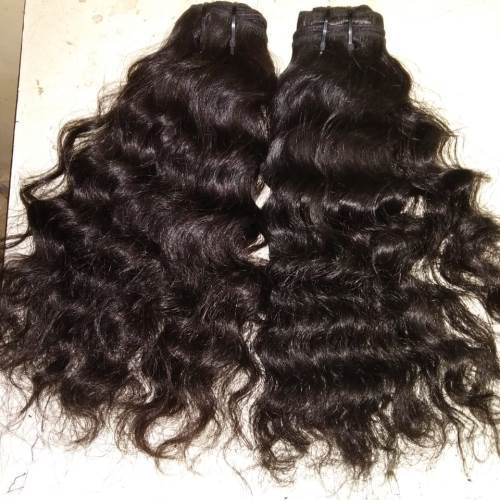 Natural Curly Raw Indian Human Hair - 406.4mm Length, 100g Weight | Machine Weft, Natural Color, Ideal for Women, Versatile Styling Options