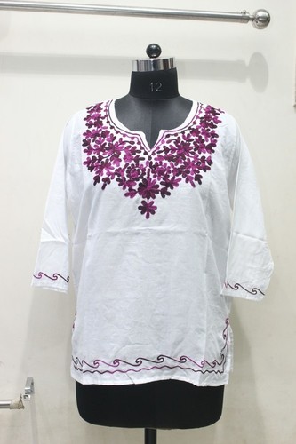 White Ladies Cotton Kurti