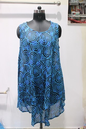 Umbrella Jalebi Dress - Assorted Cotton Blend, Sizes L-XXXL | Sleeveless Western Style, Quick Dry, Washable, Printed for Spring & Summer