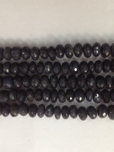 Dumortierite Rondelle Faceted - 4-6mm Dark Blue Dumortierite, Elegant Durable Design