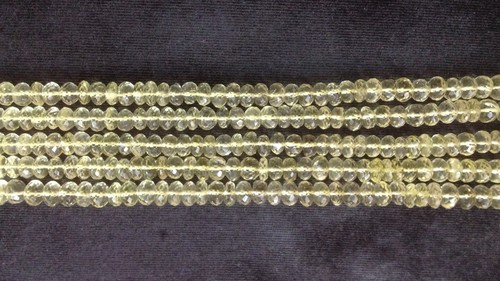 Stone Lemon Topaz Rondelle Faceted