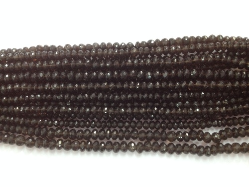 Stone Smoky Quartz Rondelle Faceted