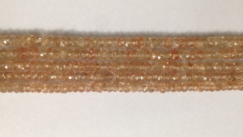 Stone Champagne Zircon Rondelle Faceted