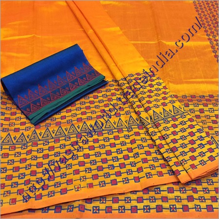 Ladies Designer Cotton Block Print Sarees