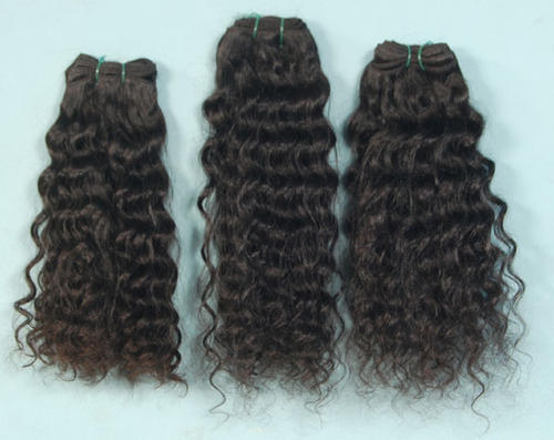 AHE Soft Shiny Curly Hair - 508mm Length, 100g Weight | Indian Human Hair, Natural Color, Machine Weft Hair for Women