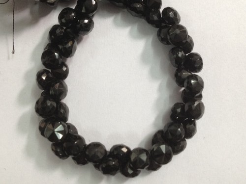 Stone Black Spinel Faceted Onion Shape