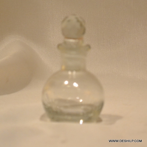 vintage clear glass perfume bottles