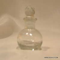 vintage clear glass perfume bottles