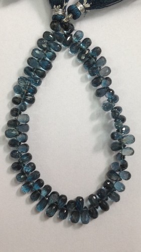 London Blue Topaz - Faceted Drops Side Drill Briolette | Stone Material, Elegant Design