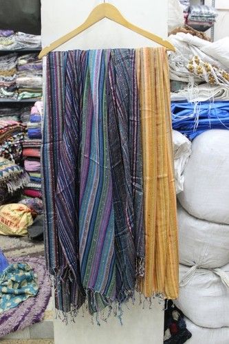 Scarves and Scarf - Cotton, 170cm Length | Printed Pattern, Yellow, Black, Gray, Ideal for Rainy, Spring, Summer Evenings