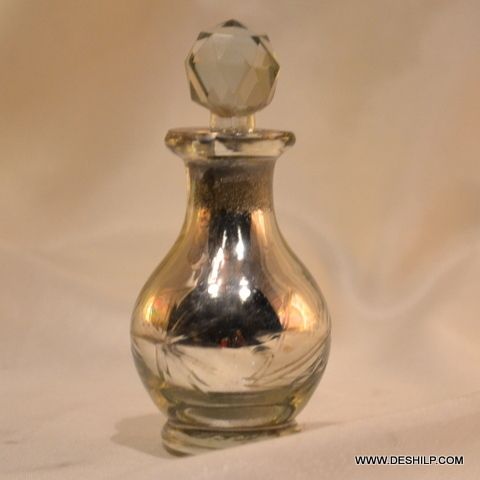 SILVER DECANTER,GLASS PERFUME BOTTLE AND DECANTER