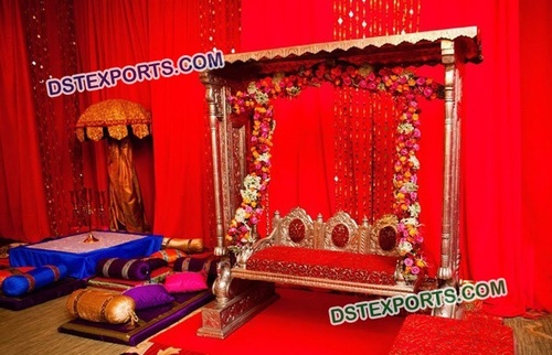 Designer Silver Metal Swing For Wedding