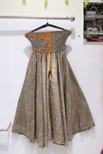 Gray Silk Palazzo Made By Silk Saree