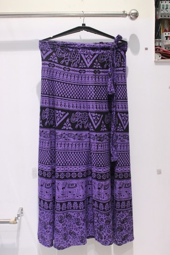 Purple Long Rapron Skirt
