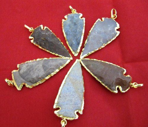 Jasper Arrowhead Pendant Charm