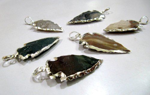 Jasper Arrowhead Pendant Charm