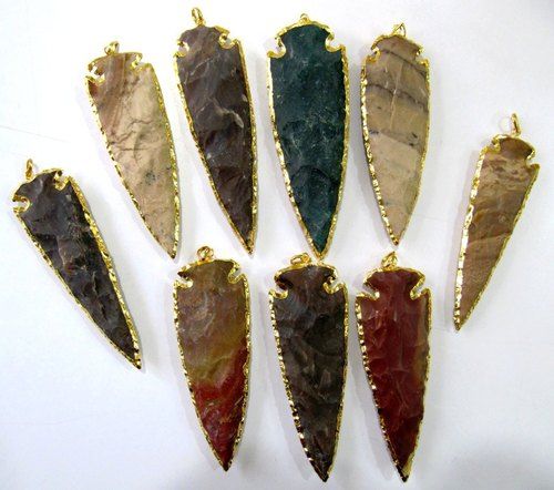 Jasper BIG Arrowhead Pendant