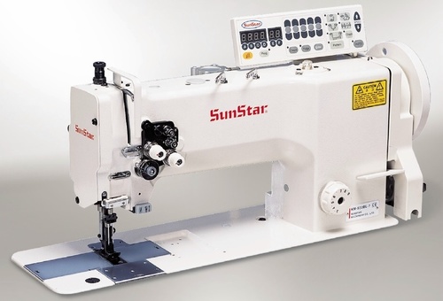1/2-Needles unison feed lock stitch sewing machine with horizontal large hook