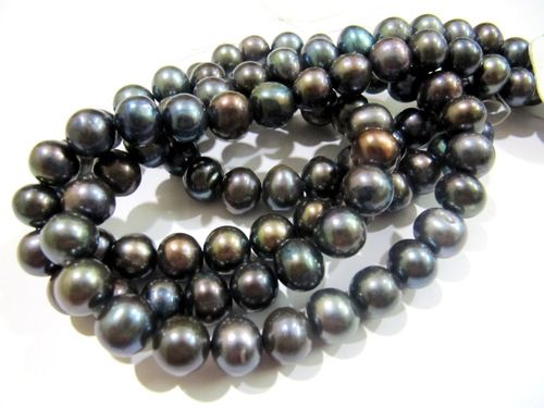 Stone Pearl Beads Black Colour