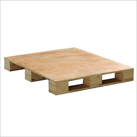 Plywood Pallet - Wood Material, Two-Way Design with Flat Platform | Reusable, Durable, Lightweight, Easy to Repair for Heavy Loads