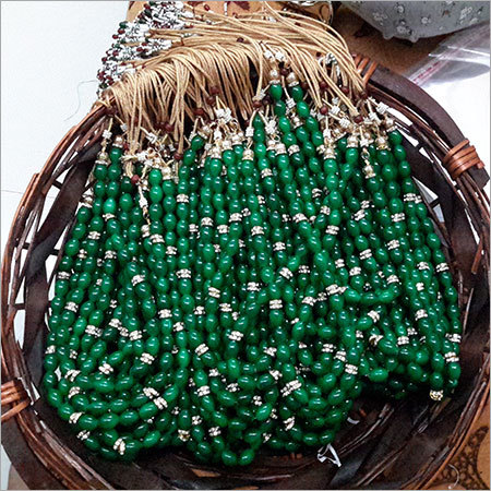 Green And Golden Beads Necklace
