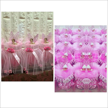 Baby Announcements - Wooden Round Design | Pink Color for Perfect Gifting