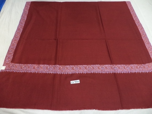Red Pure Pashmina Needle Work Neamdur Shawl