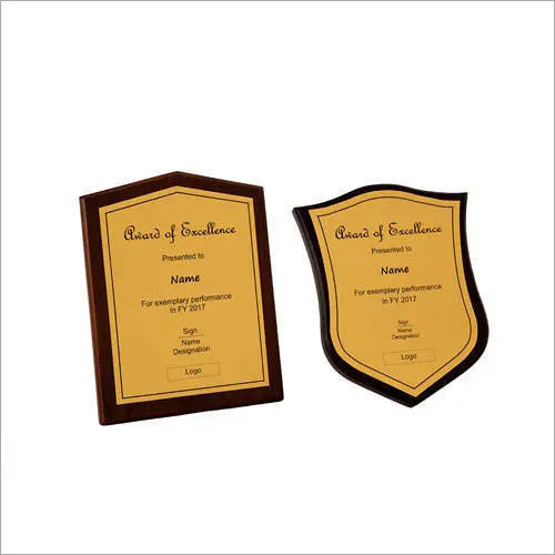 Wooden Shield Plaque - Color: Various Colors