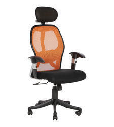 Orange And Black Executive Mesh Chair (Groma Hb)