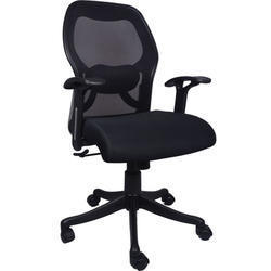 कैल्वो मेश मीडियम बैक ब्लैक चेयर