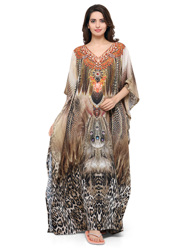Multicolor Polyester Kaftan