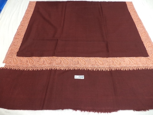 Red Pure Pashmina Needle Work Dour Dar Shawl