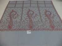 Grey Paisley Design  Needle Work Shawl