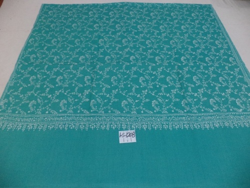 Green Pure Pashmina All Over Jaal Shawl