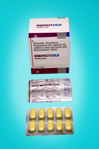 Nimesulide 100, Paracetamol 325,Phenylephrine 5, Cetirizine 5 Caffeine tab Nimesulide 100, Paracetamol 325,Phenylephrine 5, Cetirizine 5 Caffeine tab