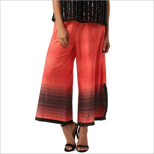 IMARA Fusion By Shraddha Kapoor Red Black Printed Palazzos