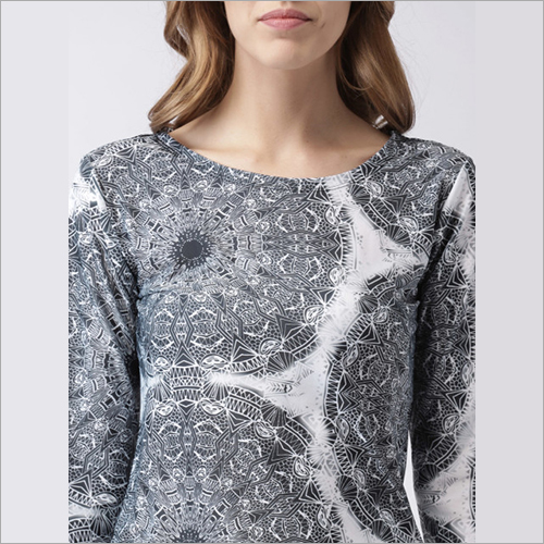 White Printed Regular Top