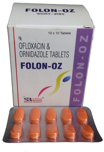 Ofloxacin 200mg + Ornidazole 500mg tablets