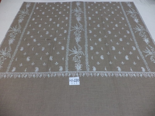 Grey Pure Pashmina All Over Jaal Shawl