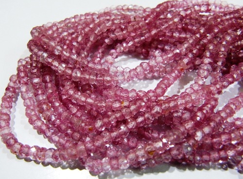 Natural Pink Topaz Beads 3mm