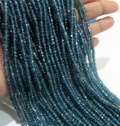 Natural London Topaz 3 to 5mm Beads Rondelle Facete Sold per Strand 13 Inches long