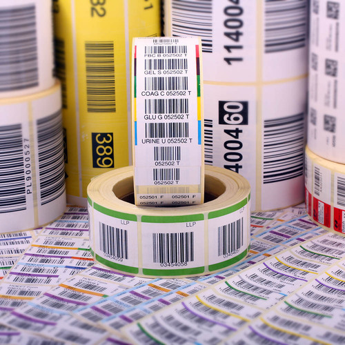 Multi Colour Printed Bar Code Labels