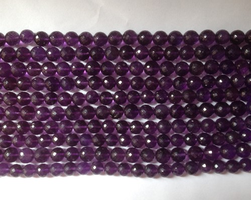 Stone Amethyst Faceted Round