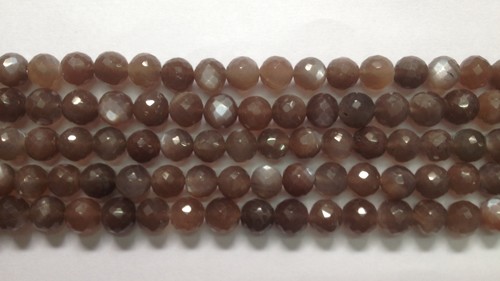 Chocolate Moonstone Faceted Round